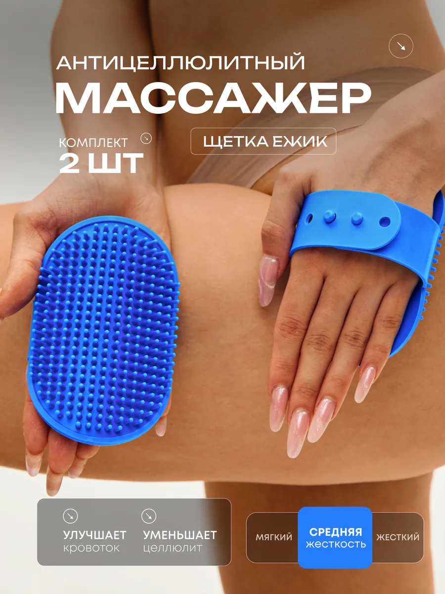 Массажер антицеллюлитный массажная щетка ежик варежка