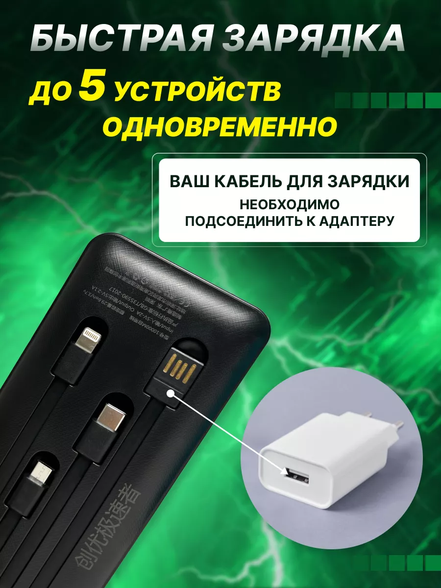 Повербанк 20000 mah power bank для телефона SRM 203797385 купить за 853 ₽ в  интернет-магазине Wildberries