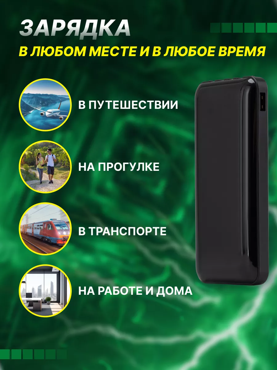 Повербанк 20000 mah power bank для телефона SRM 203797385 купить за 853 ₽ в  интернет-магазине Wildberries