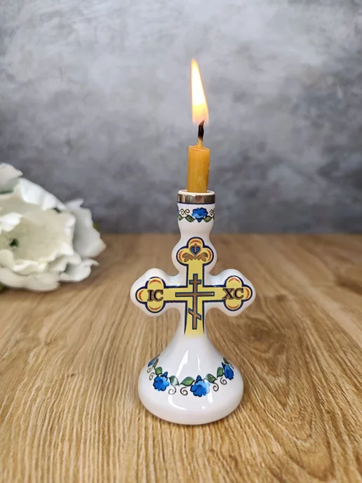 LILYTOYS Пасхальный подсвечник под церковную свечу, синий, фото 2