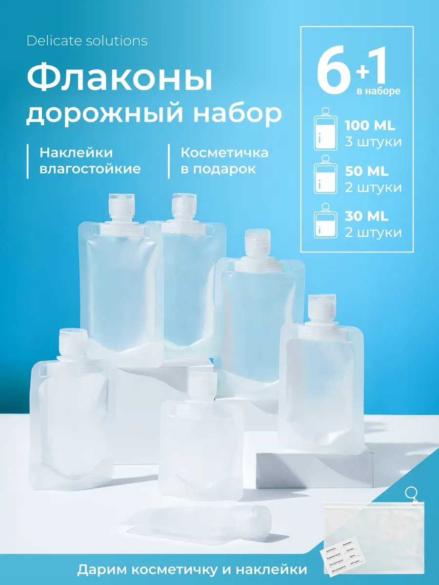 Дорожный набор флаконов для путешествий