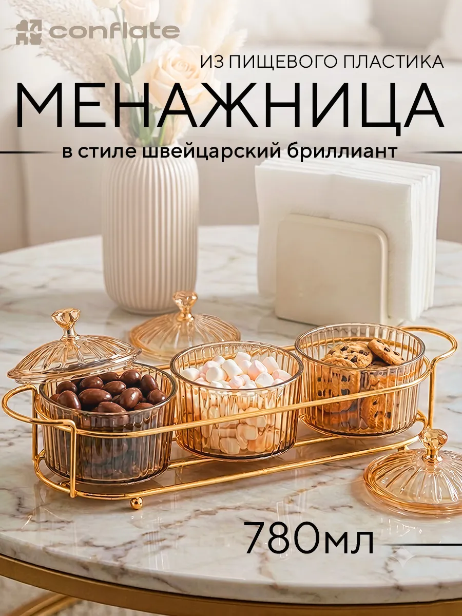 Менажница с крышкой для сервировки стола