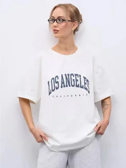 Футболка оверсайз с принтом LOS ANGELES ТЕЛОДВИЖЕНИЯ 203815621 купить за 831 ₽ в интернет-магазине Wildberries