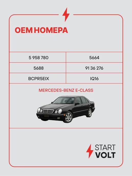 STARTVOLT Свеча зажигания для Mercedes E иридий, вариант, фото 2