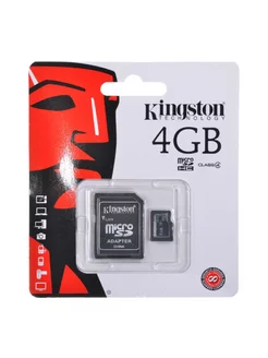 microSD card 4 GB + adapter Kingston 203870887 купить за 276 ₽ в интернет-магазине Wildberries