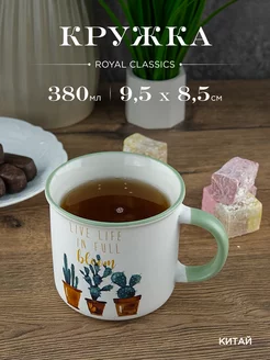 Кружка керамическая 380 мл Кактус Royal Royal Classics 203978015 купить за 535 ₽ в интернет-магазине Wildberries