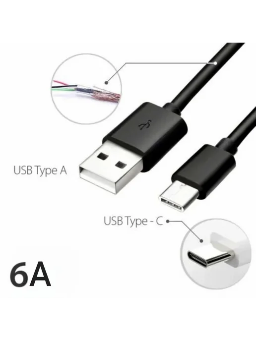 M&DIGITAL Кабель для Samsung A24 A23 M31 M31S M30 M30S, черный, фото 2