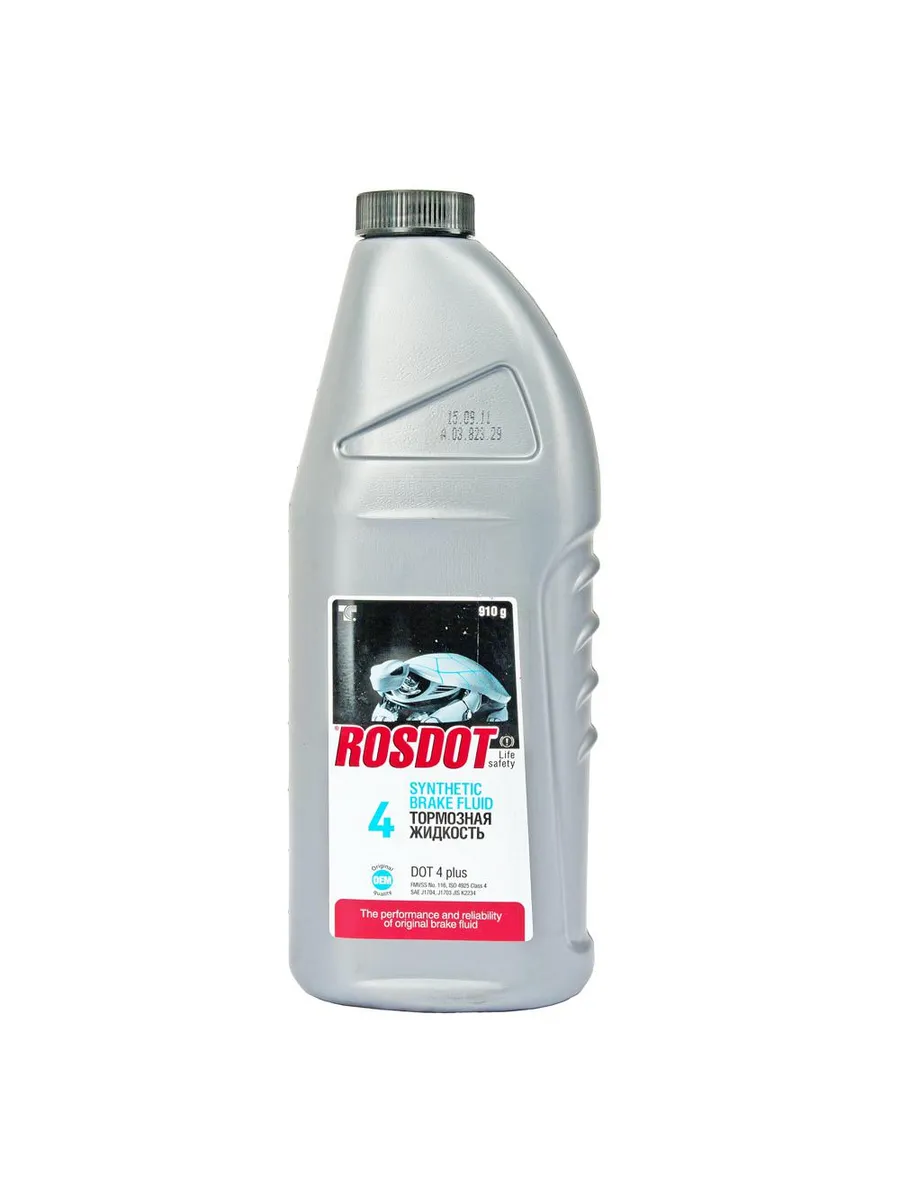 Жидкость тормозная DOT-4 910г ROSDOT