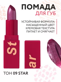 Помада для губ MY LIP SYMBOL STAR тон 09 сияющий сливовый Stellary 204100806 купить за 336 ₽ в интернет-магазине Wildberries