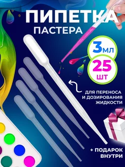 Пипетка пастера пластиковая 3 мл 25 шт Солёнтрава 204111407 купить за 146 ₽ в интернет-магазине Wildberries