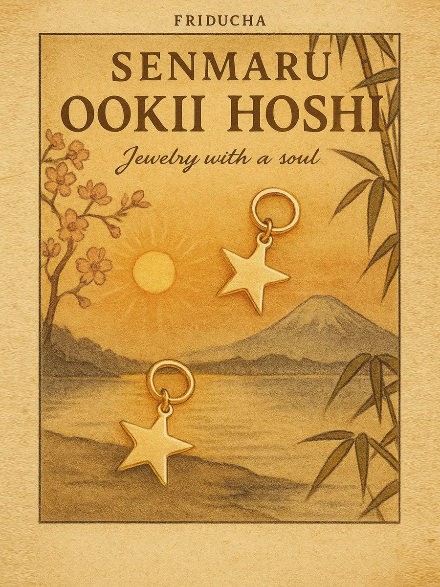 Подвески OOKI HOSHI, звёзды 13×14 мм, 2 шт