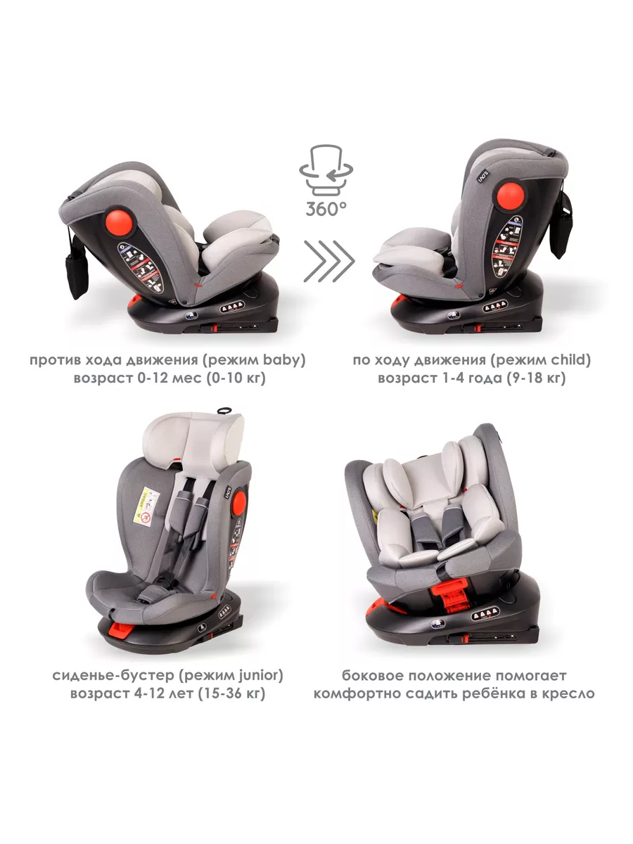 Детское автокресло Relifix Cloud Grey c креплением Isofix iLovi 204153037  купить за 13 237 ₽ в интернет-магазине Wildberries