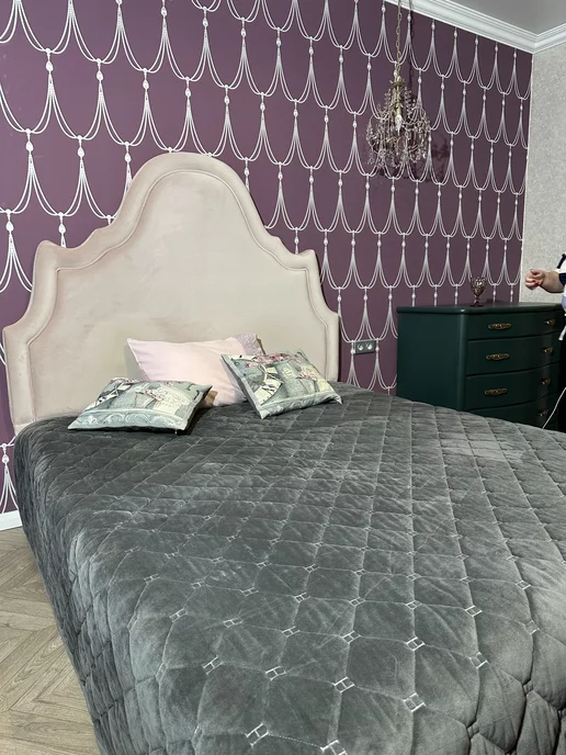 GenMarket Покрывало на кровать 220x240 плед велюр, 220x240, фото 4