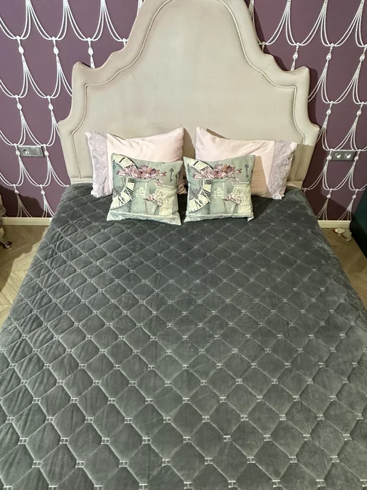 GenMarket Покрывало на кровать 220x240 плед велюр, 220x240, фото 5