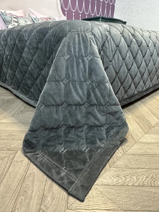 GenMarket Покрывало на кровать 220x240 плед велюр, 220x240, фото 6