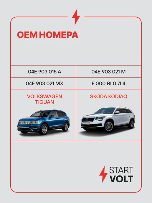 STARTVOLT Генератор для VAG Tiguan Kodiaq Octavia A7, вариант, фото 2