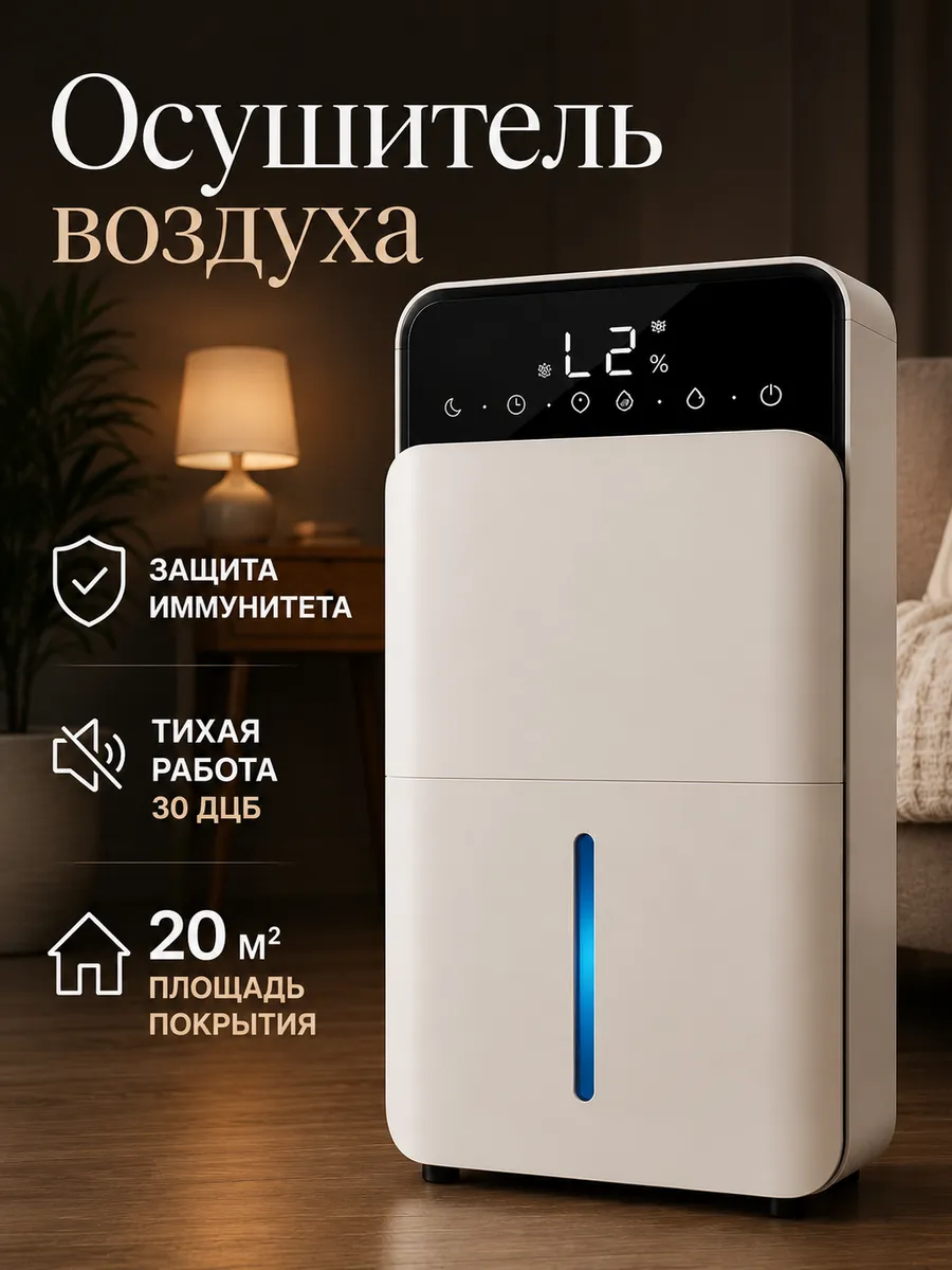 Осушитель воздуха климатический бытовой для дома и кухни
