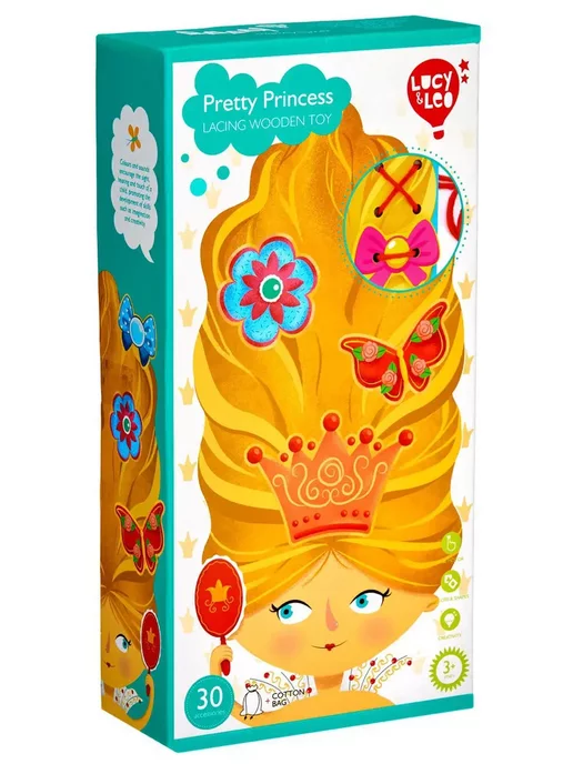 LUCY&LEO Деревянная игрушка Шнуровка Фея, вариант, фото 2