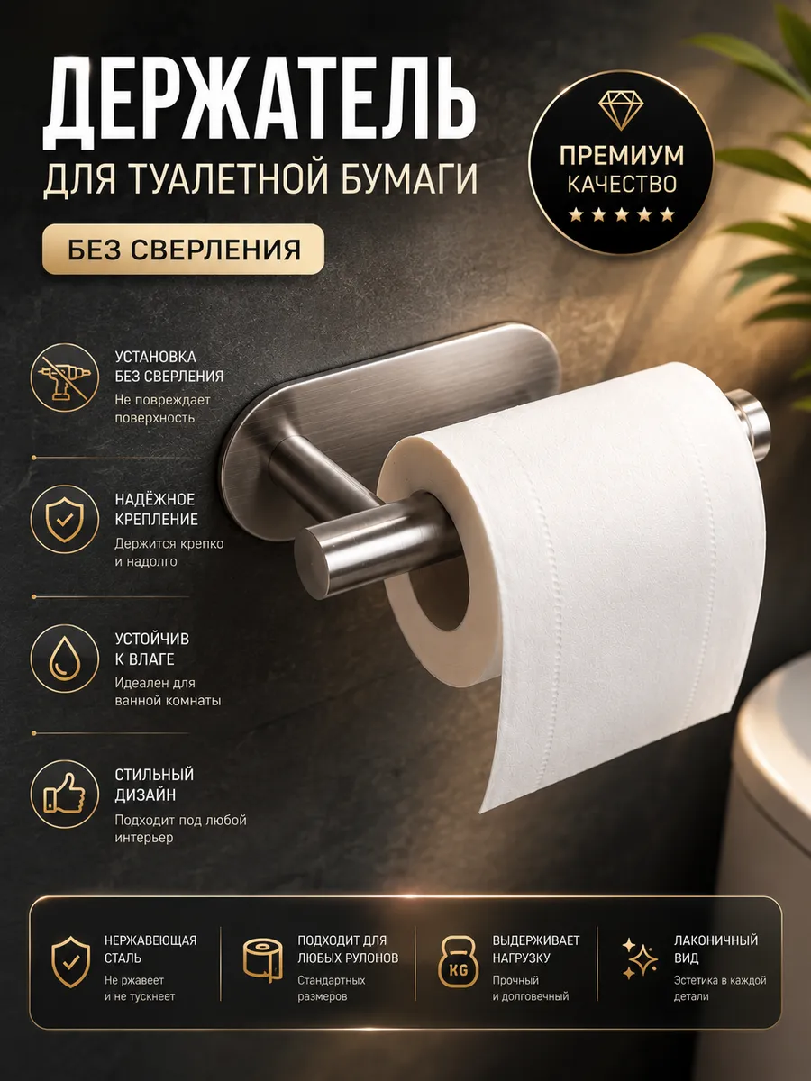 Держатель для туалетной бумаги – настенный аксессуар