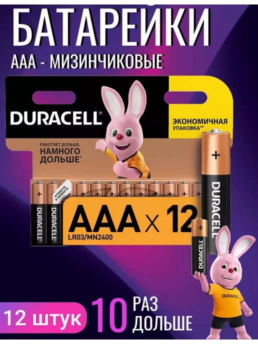 DURACELL Батарейки мизинчиковые АА