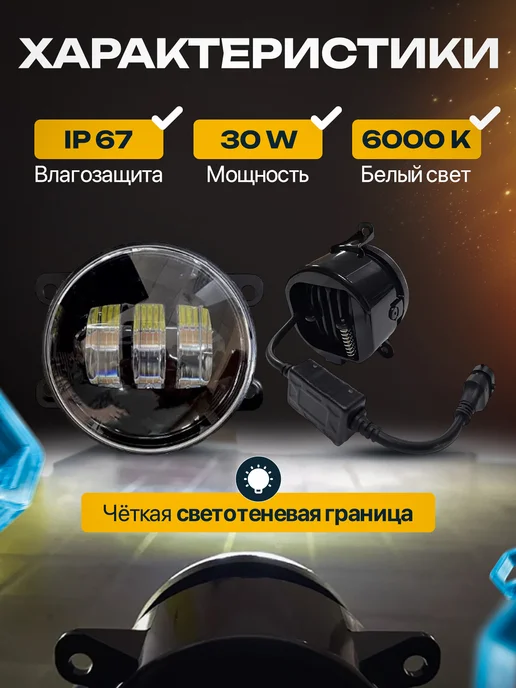 ИП Кин Противотуманные фары Веста Дастер Фокус Логан Гранта фл FL, вариант, фото 2