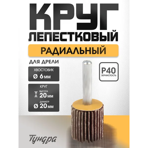 Круг лепестковый 20х20х6мм, Р40