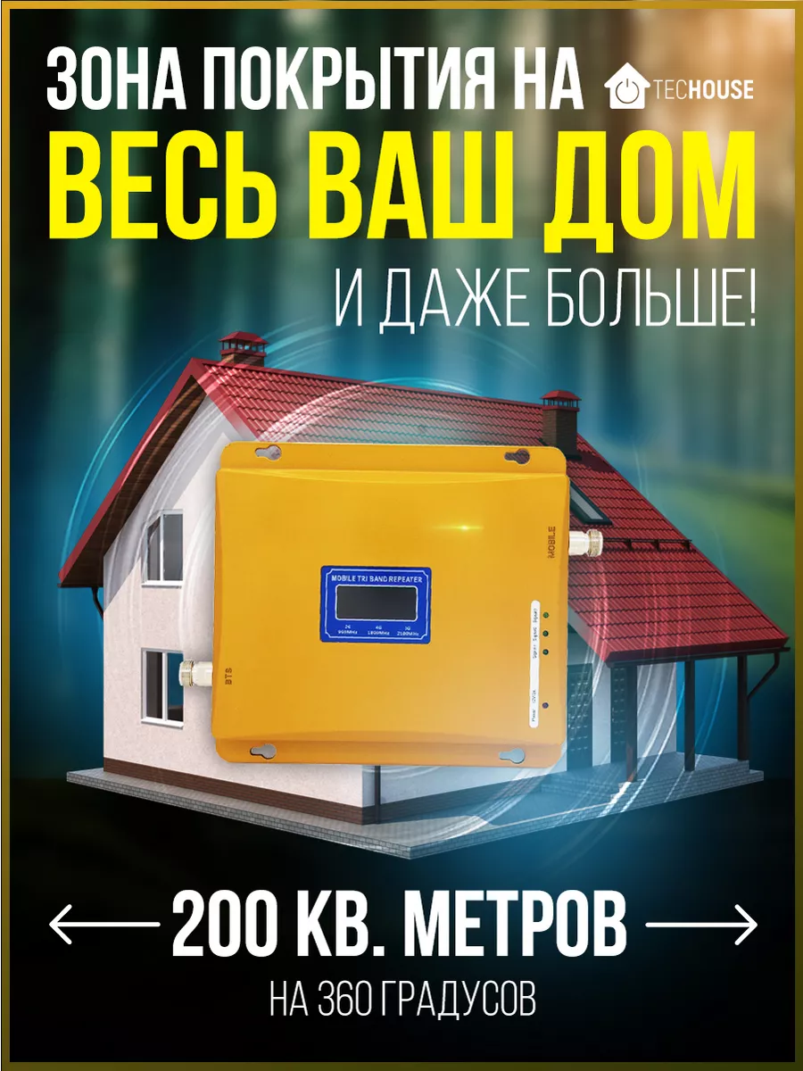 Усилитель сотовой связи и интернета для телефона для дачи Tec House  204461068 купить за 6 207 ₽ в интернет-магазине Wildberries