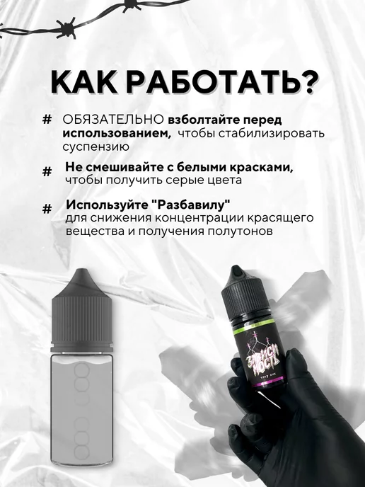 ЗАВИСИМОСТЬ ТАТУ ИНК Краска для тату черная универсальная Антиматерия 30 мл, 30 мл, фото 3
