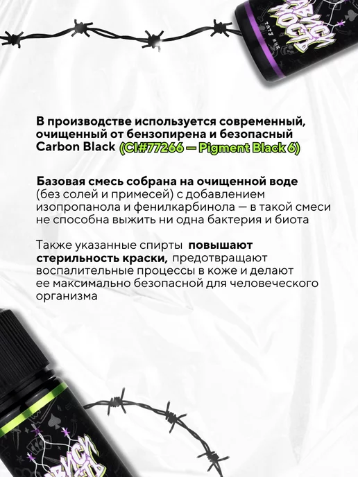 ЗАВИСИМОСТЬ ТАТУ ИНК Краска для тату черная универсальная Антиматерия 30 мл, 30 мл, фото 6