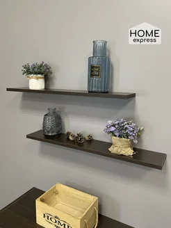 Полка настенная парящая венге Moss 700×120 ×2 HOME express 204499867 купить за 356 ₽ в интернет-магазине Wildberries