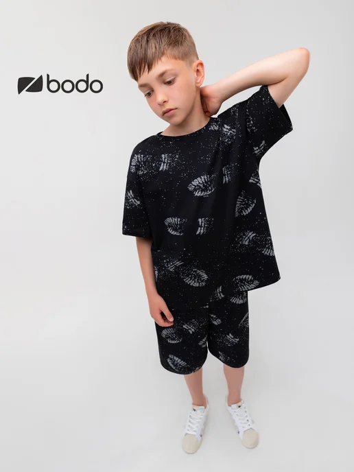 BODO Костюм летний с шортами, черный
