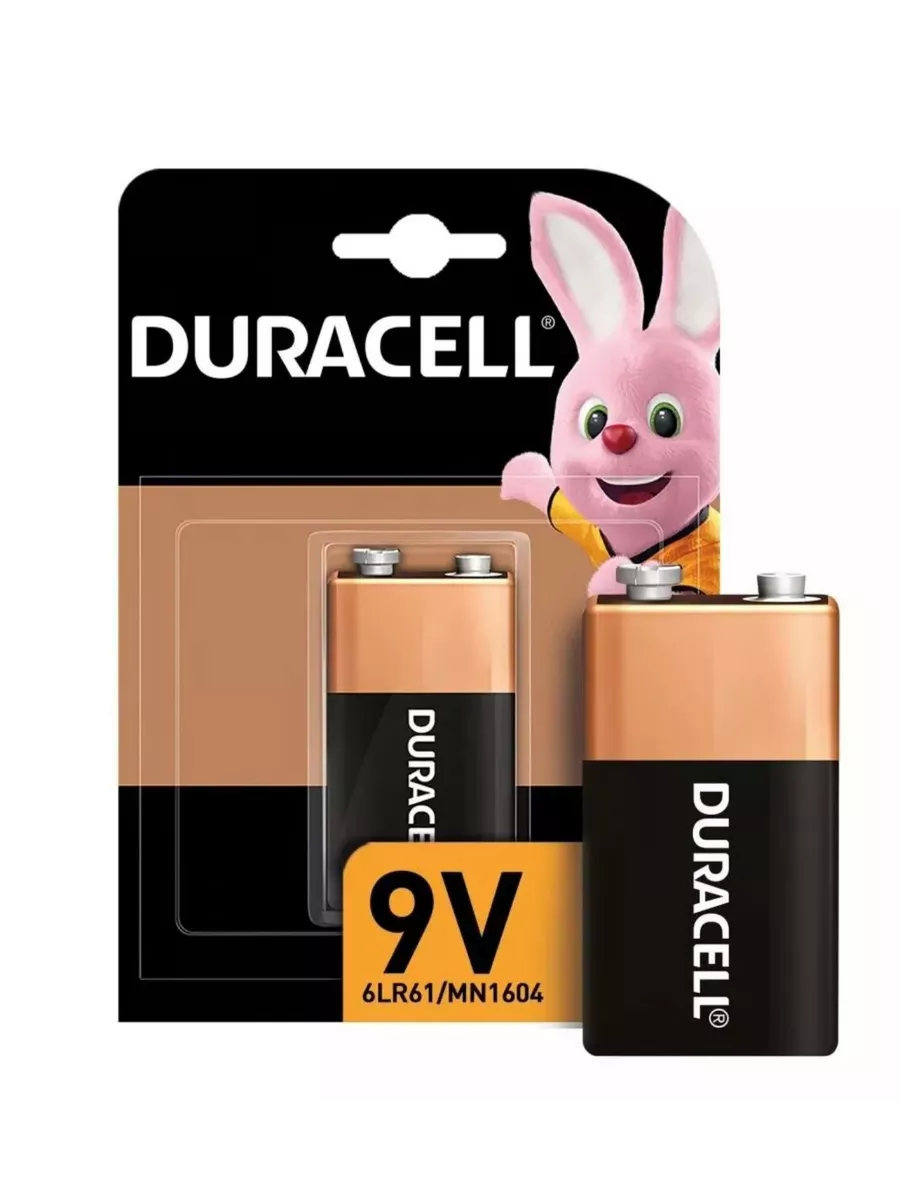 Батарейки Крона большие 6LR61 9V - 1 шт DURACELL 204558627 купить в  интернет-магазине Wildberries