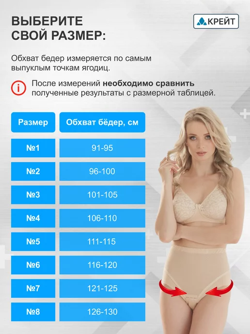 Крейт Бандаж послеоперационный белье после кесарева сечения, бежевый, фото 2