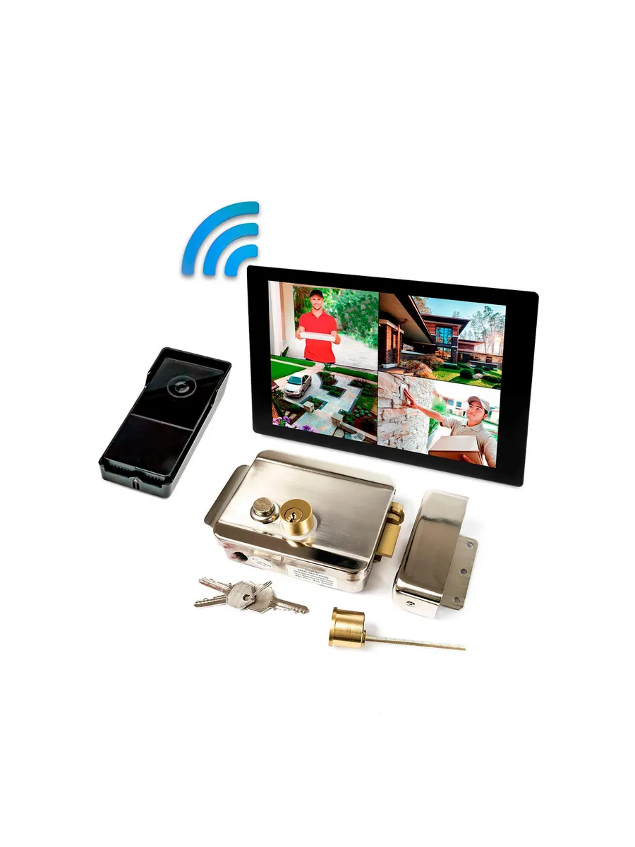 Комплект беспр домофон WiFi HD с замком - SkyNet 1+0+AX042