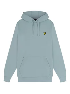 Худи с капюшоном бирюзовое спортивное хлопок 100% Lyle & Scott 204578738 купить за 4 229 ₽ в интернет-магазине Wildberries