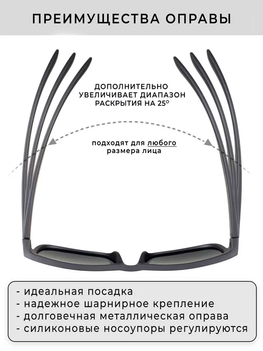 Re optics Солнцезащитные очки поляризационные 2026, черный, фото 5