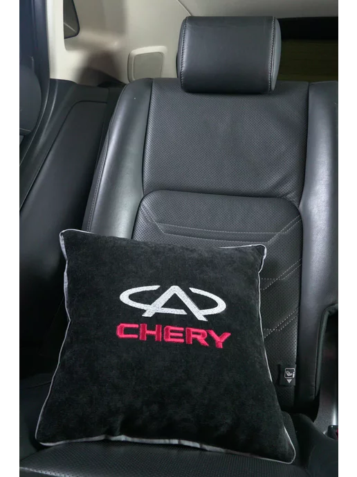 Dekos Подушка в машину с вышивкой для Chery, черный, фото 6